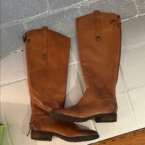 Sam Edelman Penny Brown Leather Knee-High Boots Size 7